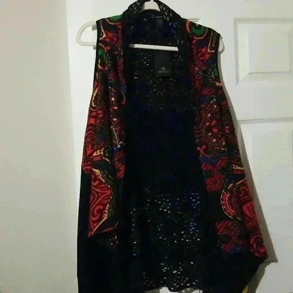 Radzoli colorful cardigan/sweater open front vest XL - Picture 1 of 3